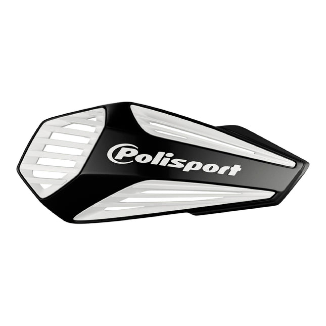 Polisport MX Air Handguard for Motocross Motorcycles-Universal Upper Mounting - Maximum Air Flow, Durable, Flexible, Easy to Install,  Supermoto, Motard, Dirt Bikes & Off-Road Protection- Black/White