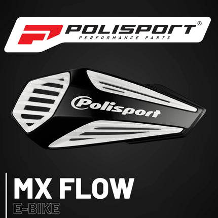 Polisport MX Air Handguard for Motocross Motorcycles-Universal Upper Mounting - Maximum Air Flow, Durable, Flexible, Easy to Install,  Supermoto, Motard, Dirt Bikes & Off-Road Protection- Black/White