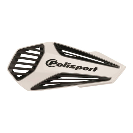 Polisport MX Air Handguard for Motocross Motorcycles-Universal Upper Mounting - Maximum Air Flow, Durable, Flexible, Easy to Install,  Supermoto, Motard, Dirt Bikes & Off-Road Protection- White/Black