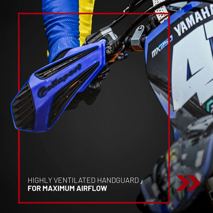 Polisport MX Air Handguard for Motocross Motorcycles-Universal Upper Mounting - Maximum Air Flow, Durable, Flexible, Easy to Install,  Supermoto, Motard, Dirt Bikes & Off-Road Protection- White/Black