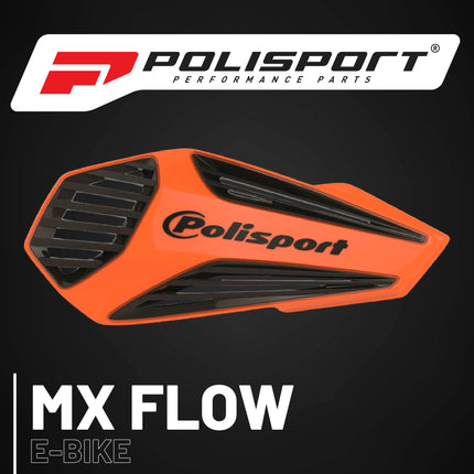 Polisport MX Air Handguard for Motocross Motorcycles-Universal Upper Mounting - Maximum Air Flow, Durable, Flexible, Easy to Install,  Supermoto, Motard, Dirt Bikes & Off-Road Protection- Orange/Black