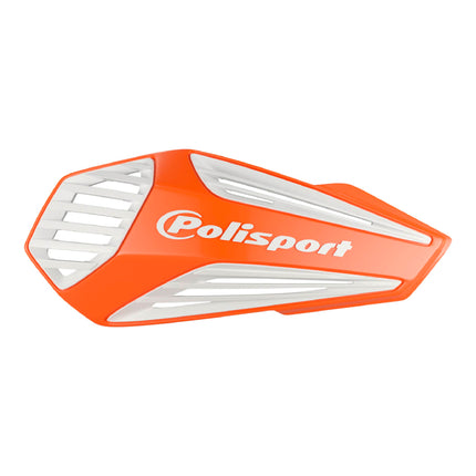 Polisport MX Air Handguard for Motocross Motorcycles-Universal Upper Mounting - Maximum Air Flow, Durable, Flexible, Easy to Install,  Supermoto, Motard, Dirt Bikes & Off-Road Protection- Orange/White