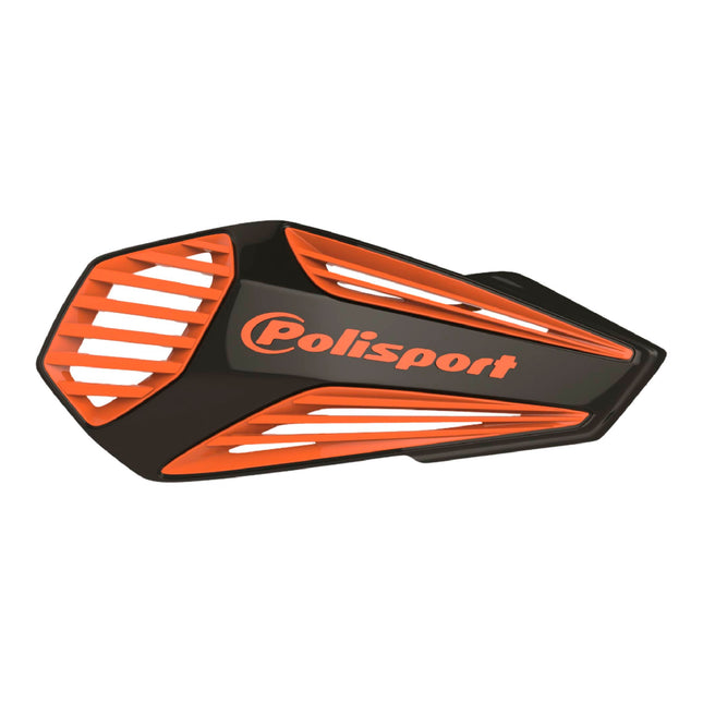 Polisport MX Air Handguard for Motocross Motorcycles-Universal Upper Mounting - Maximum Air Flow, Durable, Flexible, Easy to Install,  Supermoto, Motard, Dirt Bikes & Off-Road Protection- Black/Orange