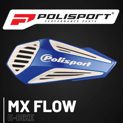 Polisport MX Air Handguard for Motocross Motorcycles-Universal Upper Mounting - Maximum Air Flow, Durable, Flexible, Easy to Install,  Supermoto, Motard, Dirt Bikes & Off-Road Protection- Blue/White