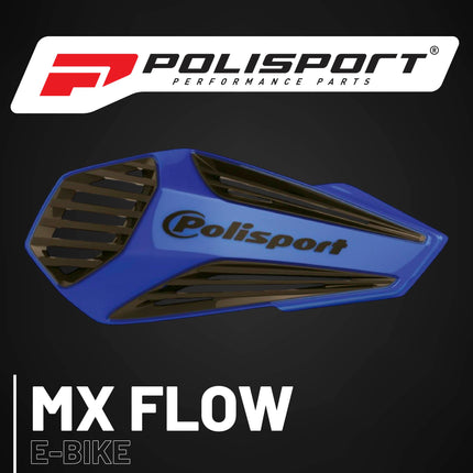 Polisport MX Air Handguard for Motocross Motorcycles-Universal Upper Mounting - Maximum Air Flow, Durable, Flexible, Easy to Install,  Supermoto, Motard, Dirt Bikes & Off-Road Protection- Blue/Black
