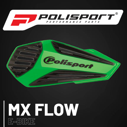 Polisport MX Air Handguard for Motocross Motorcycles-Universal Upper Mounting - Maximum Air Flow, Durable, Flexible, Easy to Install,  Supermoto, Motard, Dirt Bikes & Off-Road Protection- Green/Black