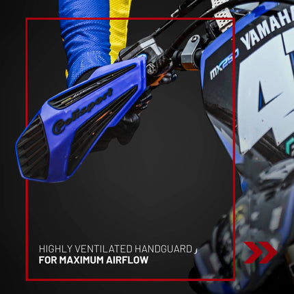Polisport MX Air Handguard for Motocross Motorcycles-Universal Upper Mounting - Maximum Air Flow, Durable, Flexible, Easy to Install,  Supermoto, Motard, Dirt Bikes & Off-Road Protection- Red/Black