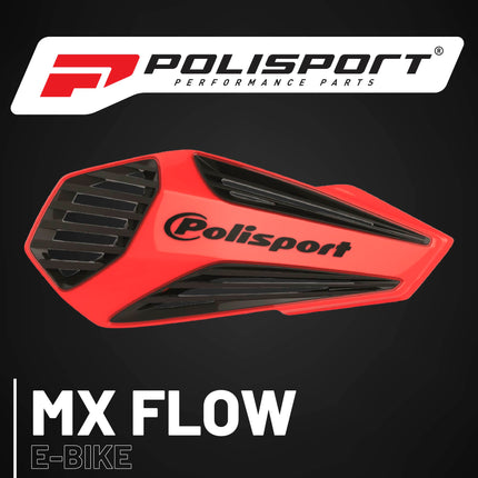 Polisport MX Air Handguard for Motocross Motorcycles-Universal Upper Mounting - Maximum Air Flow, Durable, Flexible, Easy to Install,  Supermoto, Motard, Dirt Bikes & Off-Road Protection- Red/Black