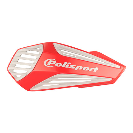 Polisport MX Air Handguard for Motocross Motorcycles-Universal Upper Mounting - Maximum Air Flow, Durable, Flexible, Easy to Install,  Supermoto, Motard, Dirt Bikes & Off-Road Protection- Red/White