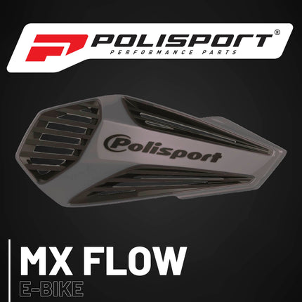 Polisport MX Air Handguard for Motocross Motorcycles-Universal Upper Mounting - Maximum Air Flow, Durable, Flexible, Easy to Install,  Supermoto, Motard, Dirt Bikes & Off-Road Protection- Grey/Black