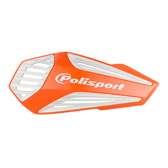Polisport MX Air Handguard for Motocross Motorcycles-Universal Handguard Shield - Maximum Air Flow, Durable, Easy to Install,  Supermoto, Motard, Dirt Bikes & Off-Road Protection- Orange/White