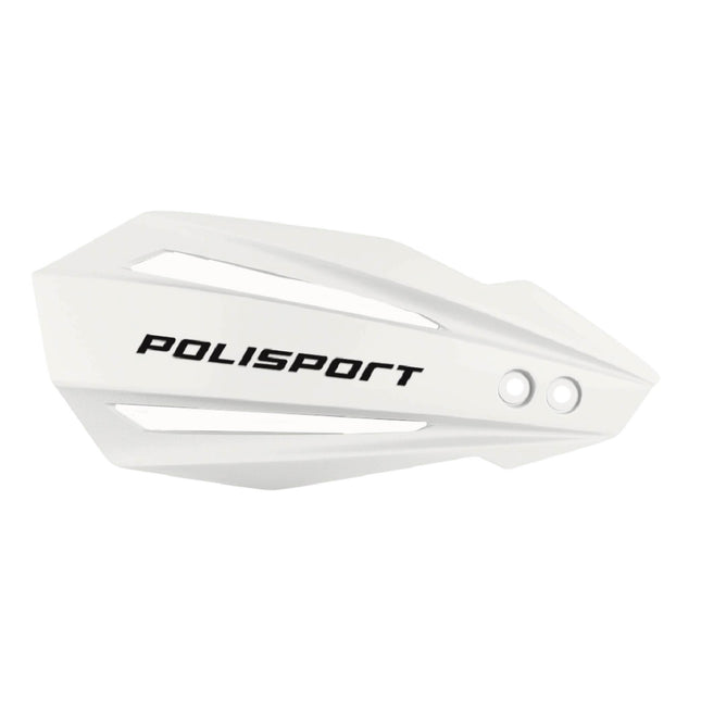 Polisport Bullit Handguard for Motocross Motorcycles-Universal Handguard Shield - Durable, Flexible, Easy to Install, Supermoto, Motard, Dirt Bikes & Off-Road Protection- White