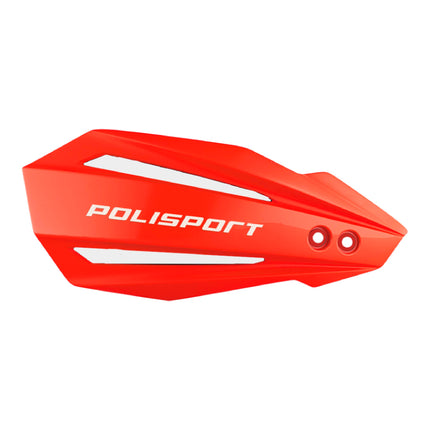 Polisport Bullit Handguard for Motocross Motorcycles-Universal Handguard Shield - Durable, Flexible, Easy to Install, Supermoto, Motard, Dirt Bikes & Off-Road Protection- Red