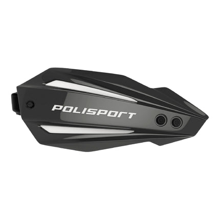 Polisport Bullit Full Wrap-Around Handguard for Motocross Motorcycles-Universal Repair Handguard - Durable, Flexible, Easy to Install, Supermoto, Motard, Dirt Bikes & Off-Road Protection- Black