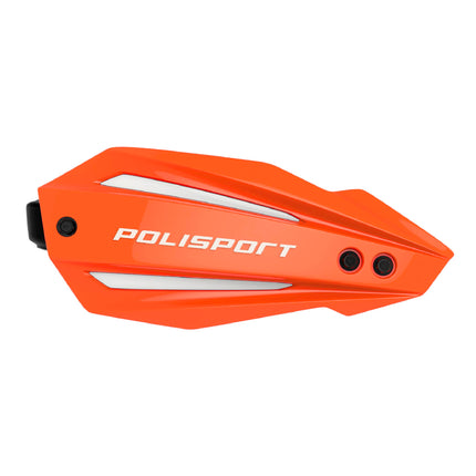 Polisport Bullit Full Wrap-Around Handguard for Motocross Motorcycles-Universal Repair Handguard - Durable, Flexible, Easy to Install, Supermoto, Motard, Dirt Bikes & Off-Road Protection- Orange