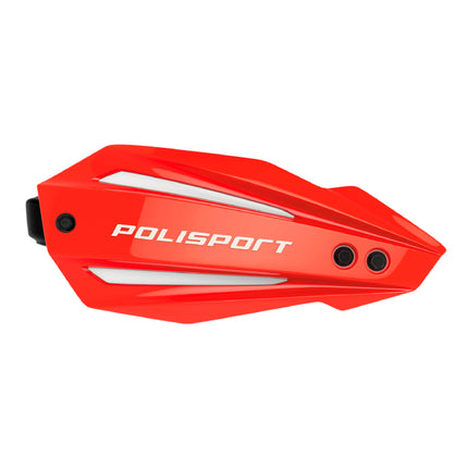 Polisport Bullit Full Wrap-Around Handguard for Motocross Motorcycles-Universal Repair Handguard - Durable, Flexible, Easy to Install, Supermoto, Motard, Dirt Bikes & Off-Road Protection- Red