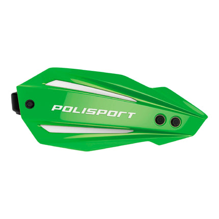 Polisport Bullit Full Wrap-Around Handguard for Motocross Motorcycles-Universal Repair Handguard - Durable, Flexible, Easy to Install, Supermoto, Motard, Dirt Bikes & Off-Road Protection- Green