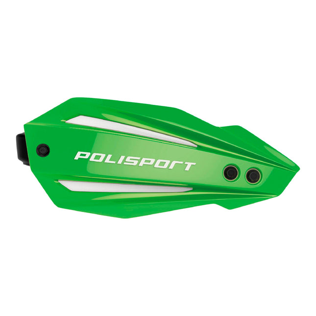 Polisport Bullit Full Wrap-Around Handguard for Motocross Motorcycles-Universal Repair Handguard - Durable, Flexible, Easy to Install, Supermoto, Motard, Dirt Bikes & Off-Road Protection- Green