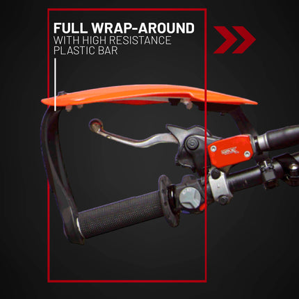 Polisport Bullit Full Wrap-Around Handguard for Motocross Motorcycles-Universal Repair Handguard - Durable, Flexible, Easy to Install, Supermoto, Motard, Dirt Bikes & Off-Road Protection- Green