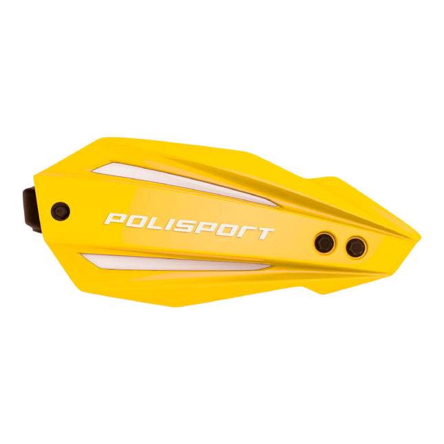 Polisport Bullit Full Wrap-Around Handguard for Motocross Motorcycles-Universal Repair Handguard - Durable, Flexible, Easy to Install, Supermoto, Motard, Dirt Bikes & Off-Road Protection- Yellow