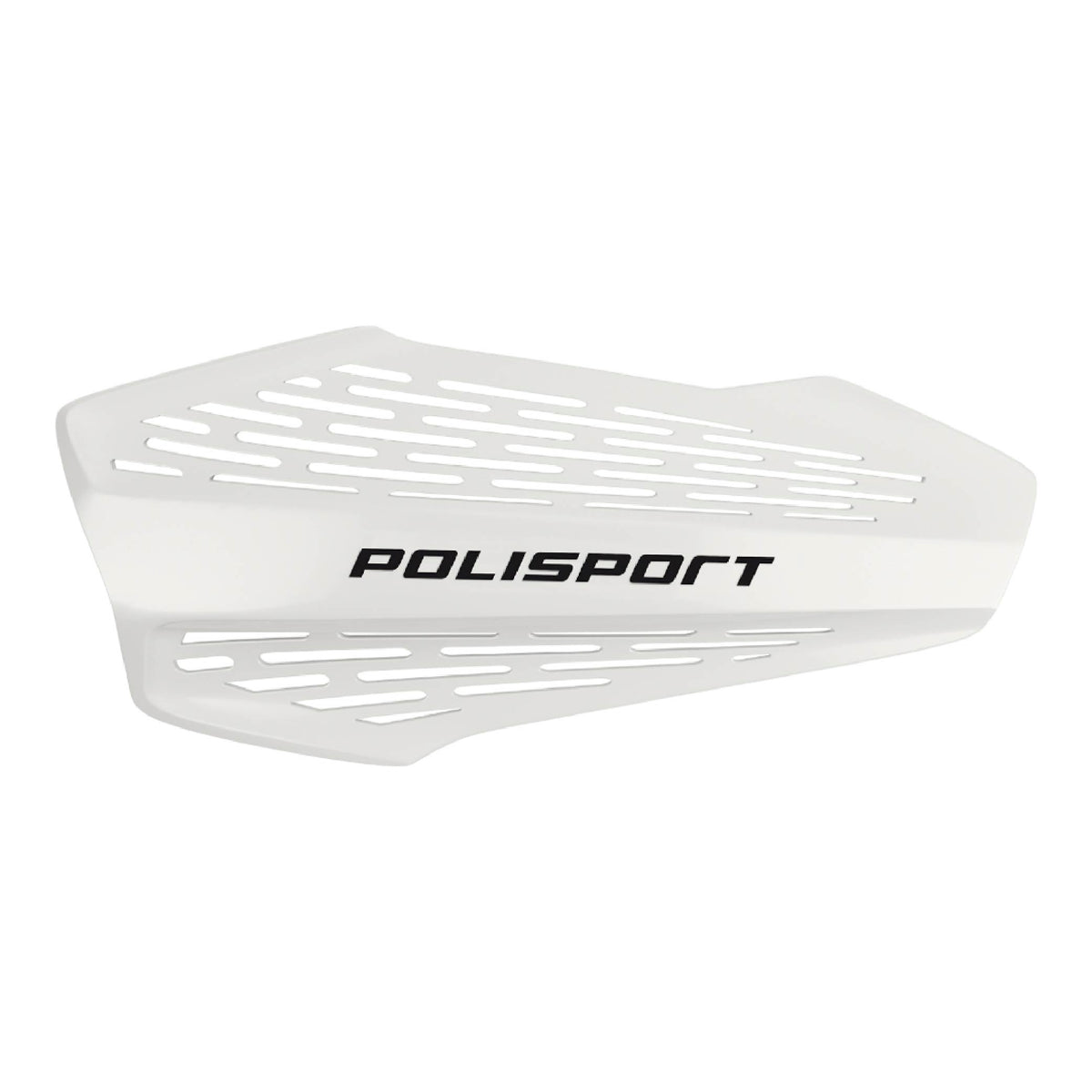 Polisport MX Force Handguard with Universal Mounting System, Highly Ventilated, Lightweight Design, Adjustable Positions, Full Wrap-Around Conversion (White)