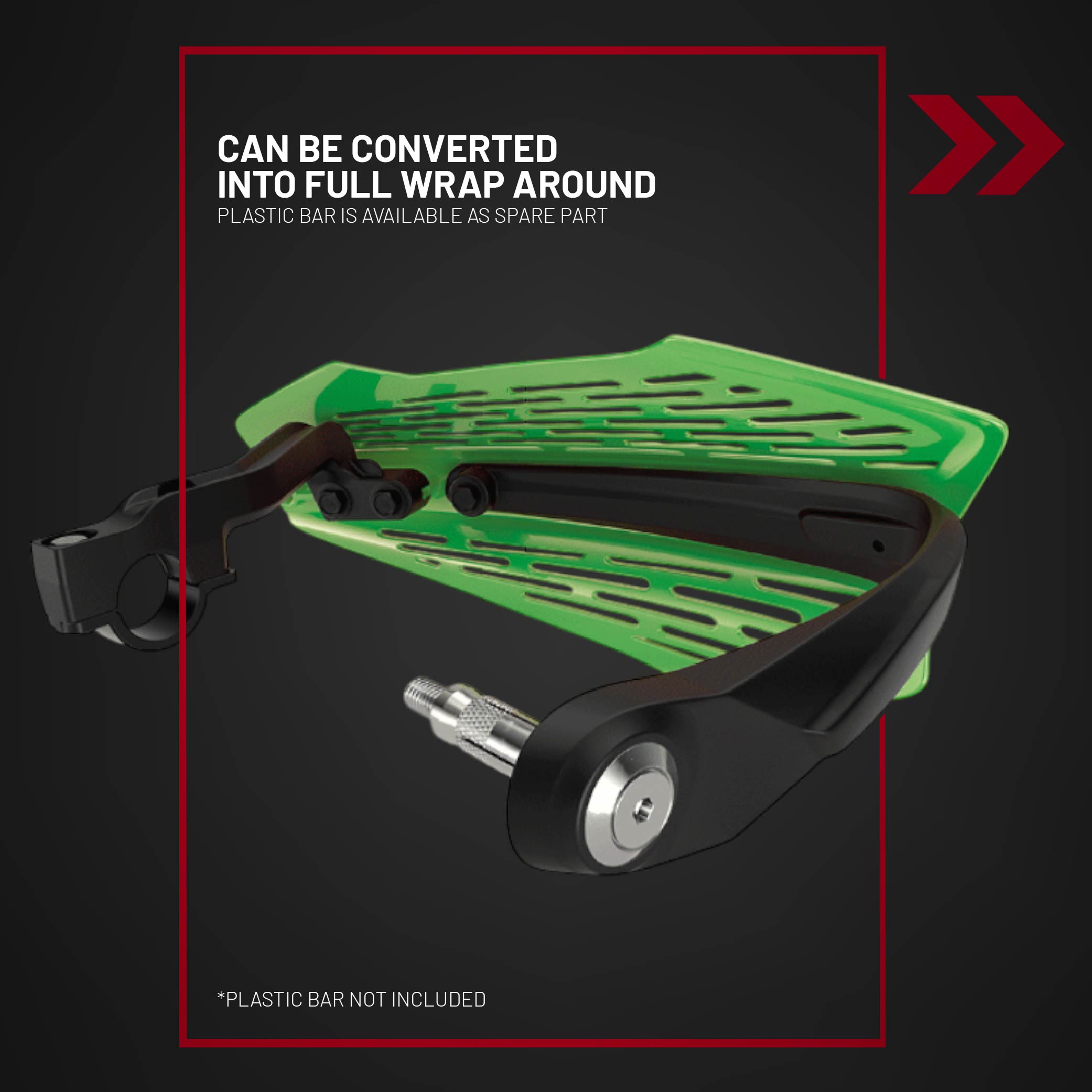 Polisport MX Force Handguard with Universal Mounting System, Highly Ventilated, Lightweight Design, Adjustable Positions, Full Wrap-Around Conversion (White)