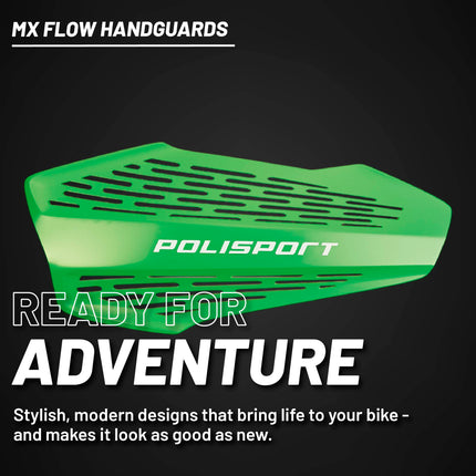 Polisport MX Force Handguard for Motocross Motorcycles-Universal Repair Handguard - Durable, Flexible, Easy to Install, Supermoto, Motard, Dirt Bikes & Off-Road Protection- Green