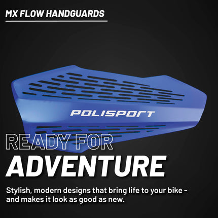 Polisport MX Force Handguard for Motocross Motorcycles-Universal Repair Handguard - Durable, Flexible, Easy to Install, Supermoto, Motard, Dirt Bikes & Off-Road Protection- Blue