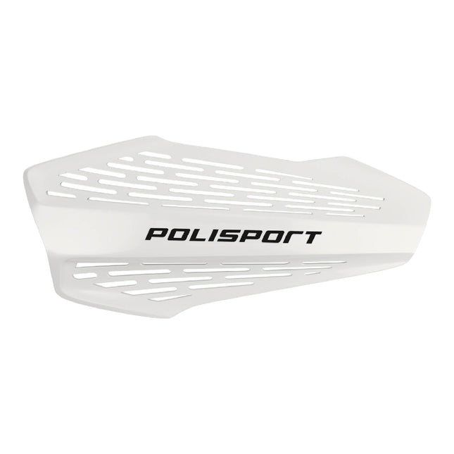 Polisport MX Force Handguard for Motocross Motorcycles-Universal Handguard Shield- Durable, Flexible, Easy to Install, Supermoto, Motard, Dirt Bikes & Off-Road Protection- White