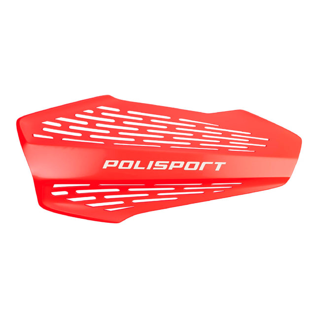 Polisport MX Force Handguard for Motocross Motorcycles-Universal Handguard Shield- Durable, Flexible, Easy to Install, Supermoto, Motard, Dirt Bikes & Off-Road Protection- Red