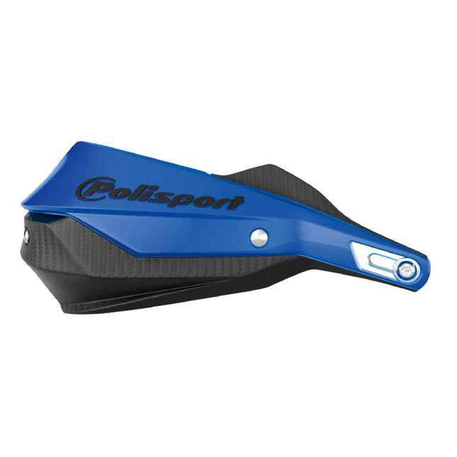 Polisport Trail Blazer Handguard for Motocross - Universal Repair Handguard - Full Wrap-Around for Extreme Riding Condition, Made from 6061 T6 Aluminum for SM, Motard & Dirt Bikes- Blue/Black