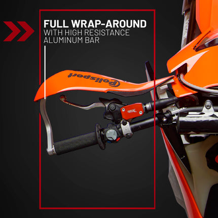 Polisport Trail Blazer Handguard for Motocross - Universal Repair Handguard - Full Wrap-Around for Extreme Riding Condition, Made from 6061 T6 Aluminum for SM, Motard & Dirt Bikes- Blue/Black