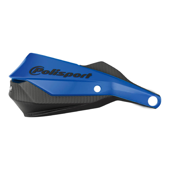 Polisport Trail Blazer Handguard for Motocross - Universal Handguard Shield - Full Wrap-Around for Extreme Riding Condition, Made from 6061 T6 Aluminum for SM, Motard & Dirt Bikes- Blue/Black