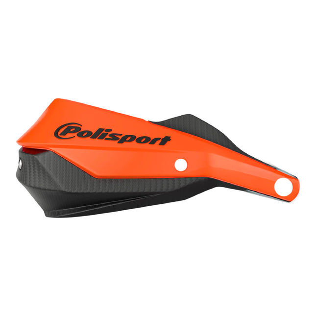 Polisport Trail Blazer Handguard for Motocross - Universal Handguard Shield - Full Wrap-Around for Extreme Riding Condition, Made from 6061 T6 Aluminum for SM, Motard & Dirt Bikes- Orange/Black
