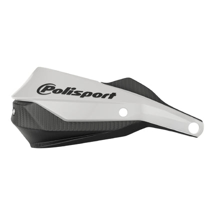 Polisport Trail Blazer Handguard for Motocross - for CFMOTO 450MT (2024-25) - Full Wrap-Around for Extreme Riding Condition, Made from 6061 T6 Aluminum for SM, Motard & Dirt Bikes- White/Black