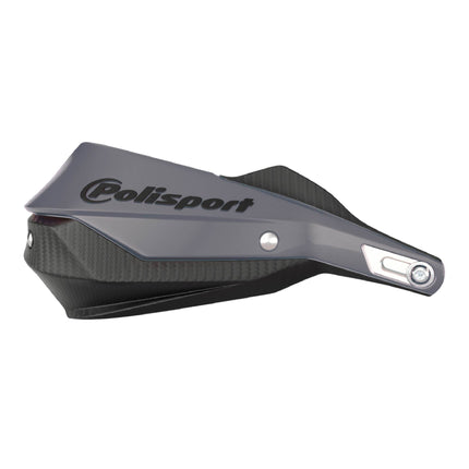 Polisport Trail Blazer Handguard for Motocross - for CFMOTO 450MT (2024-25) - Full Wrap-Around for Extreme Riding Condition, Made from 6061 T6 Aluminum for SM, Motard & Dirt Bikes- Grey/Black