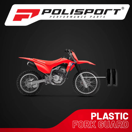 Polisport Fork Guards for Honda CRF250R (2010) / CRF450R (2009–2010) Black, OEM Fit – Durable Gloss Polypropylene – Impact & Abrasion Resistant – Easy Bolt-On Installation