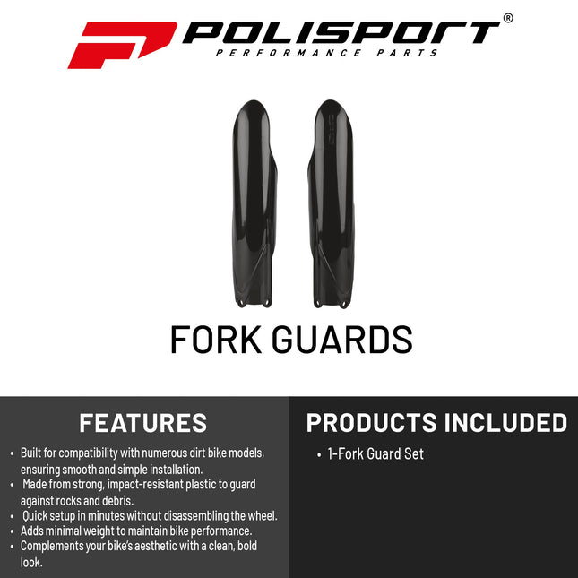 Polisport Fork Guards for Yamaha YZ 125/250/F/X, YZ450F/FX, YZ250FX