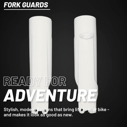 Polisport White Fork Guards for KTM SX/XC and Husqvarna TC/TE/FC/FE (2023