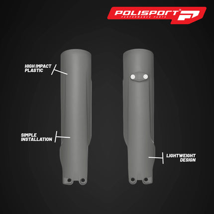 Polisport Nardo Grey, Fork Guards for KTM SX/XC and Husqvarna TC/TE/FC/FE (2023