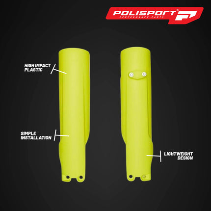 Polisport  Yellow, Fork Guards for KTM SX/XC and Husqvarna TC/TE/FC/FE (2023