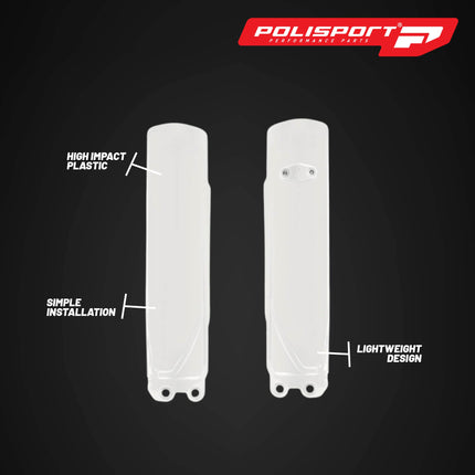 Polisport Premium Fork Guards for Sherco SE-R 125/250/300/450 & SEF-R 250/300 2025+ Models - Durable Polypropylene Protection Against Rocks, Debris & Scratches, Easy OEM-Style Installation