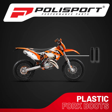 Polisport Fork Boots (250x32x60mm) - Stretch to Adapt to Motorbike Forks for Superior Fit & Durable Protection - Black