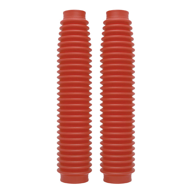 Polisport Universal Fork Boots Enduro, 430mm Length x 41mm Top x 58mm Bottom, Durable Rubber-Like Material, Pair for Motocross and Off-Road Motorcycles, Red