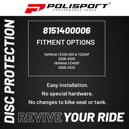 Polisport Motocross Motorcycles (MX) Bottom Fork Protector Kit for Yamaha YZ125/250 (2006-25), YZ250F (2006-25), YZ450F (2006-22) Dirt Bikes - Protects Fork Shoe from Rocks and Debris for MX/Enduro