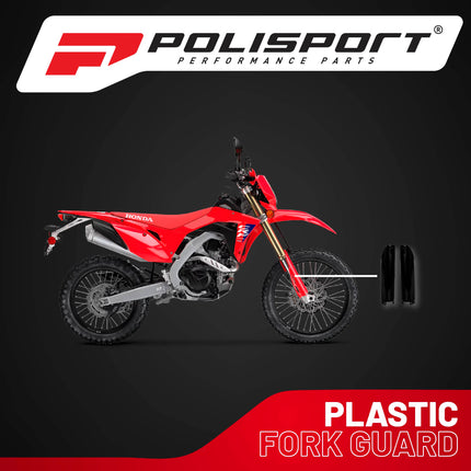 Polisport Fork Guards for Honda CRF 450R (2002-2003) CR 500R (1995-2002) & CR 125R/250R (1995-2003) - OEM Quality for Superior Fit & Durable Protection - Black