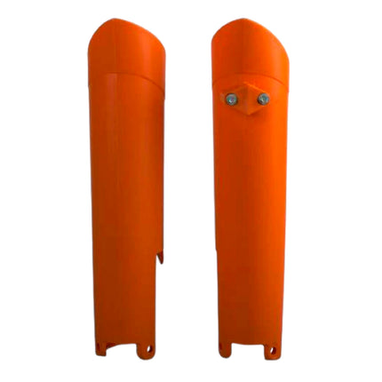 Polisport Fork Guards for KTM 125SX/150SX/150XC/200XC/200XCW/250SX/250SXF (2008-2015), CRF450R (2002-2003) - Durable Gloss Polypropylene, Orange, Pair for Motocross & Enduro Bikes