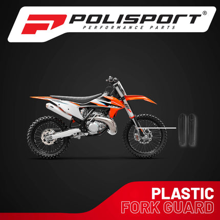 Polisport Fork Guards Black 8398600003 - Fits KTM SX SX-F EXC XC XC-W 125-530cc (2007-2021) - OEM Quality Injection-Molded Plastic - Durable, Lightweight, Easy Install