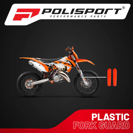 Polisport OEM‑Quality Fork Guards – Orange – Durable Gloss Polypropylene – Direct Replacement for KTM/Husqvarna Models (Part #8398600005)