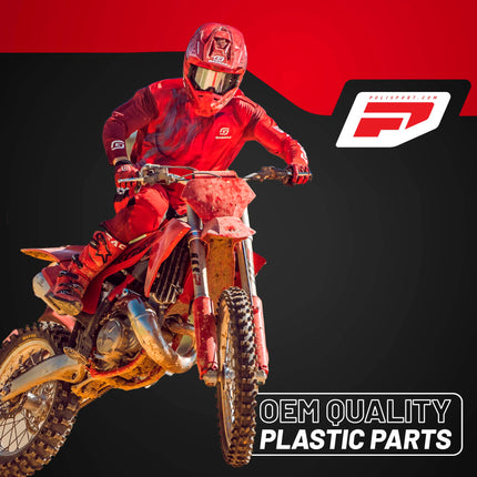 Polisport OEM‑Quality Fork Guards – White – Durable Gloss Polypropylene – Direct Replacement for KTM/Husqvarna Off‑Road Models – Part #8398600012